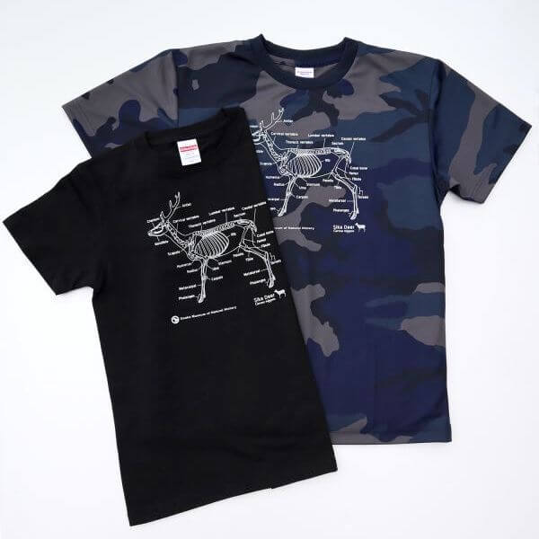 ニホンジカ♂全身骨格Ｔシャツ